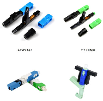 Single Mode SC APC Fiber Optic Fast Connectors 0.9mm 2mm 3mm