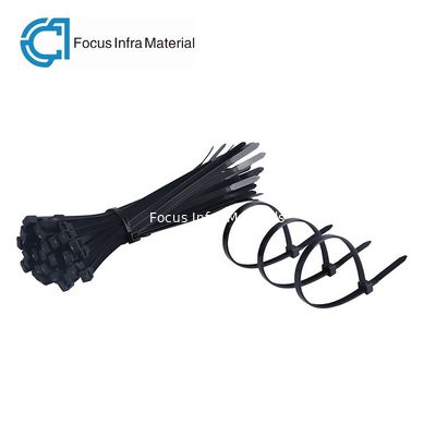 0.3 Inch 94V 2 Black Zip Cable Ties Nylon Heavy Duty Cable Ties