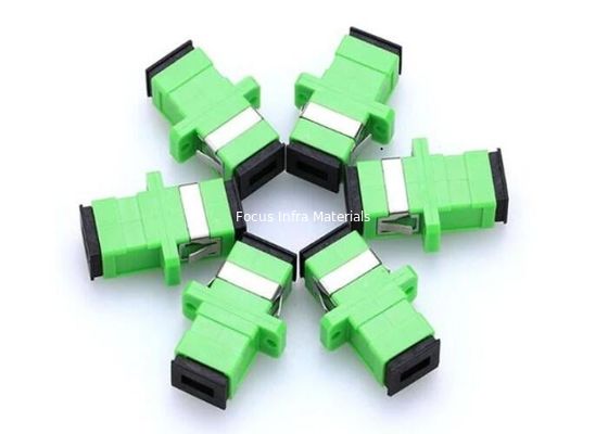 SC APC Simplex SM with Metal Clips with Flange Fiber Optic Adapter