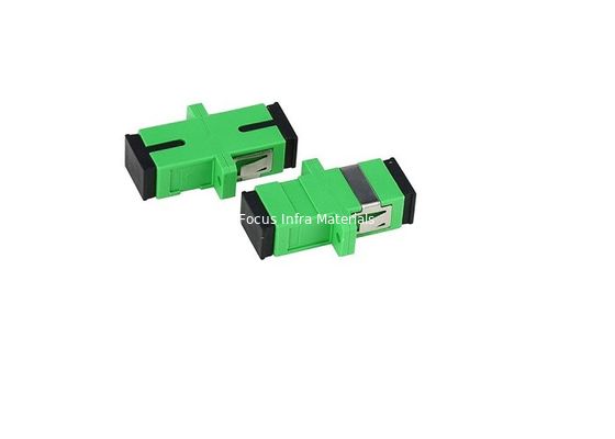 SC APC Simplex SM with Metal Clips with Flange Fiber Optic Adapter