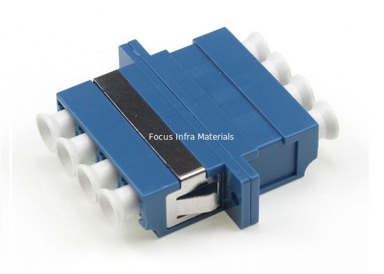 Quad Fiber Optic Adapters CATV Lc To Lc Coupler Fiber Connection