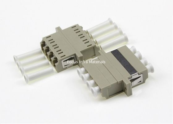 FTTX FTTH Fiber Optic Connector Adapters Quad With Flange