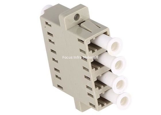 FTTX FTTH Fiber Optic Connector Adapters Quad With Flange