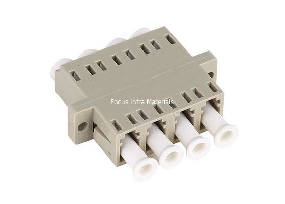 FTTX FTTH Fiber Optic Connector Adapters Quad With Flange