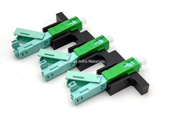 Single Mode SC APC Fiber Optic Fast Connectors  0.9mm 2mm 3mm