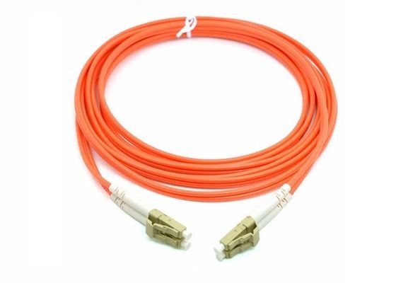 LC UPC Multimode Duplex Fiber Optic Patch Cords RoHS ISO9001