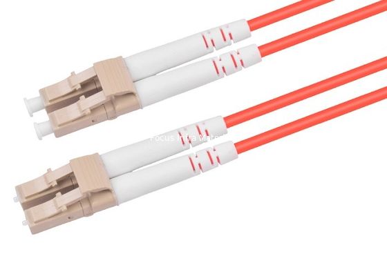 LC UPC Multimode Duplex Fiber Optic Patch Cords RoHS ISO9001