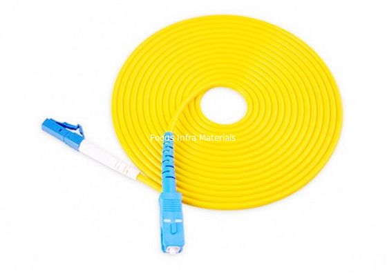 PVC G657 Fiber Optic Patch Cords Yellow ST To LC Fiber Jumper