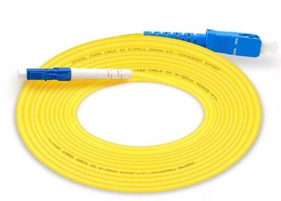 PVC G657 Fiber Optic Patch Cords Yellow ST To LC Fiber Jumper