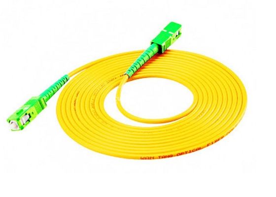 SC APC 2mm Fiber Optic Patch Cords Single Mode FTTH System Connections