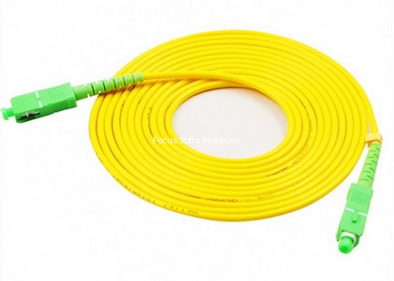 SC APC 2mm Fiber Optic Patch Cords Single Mode FTTH System Connections