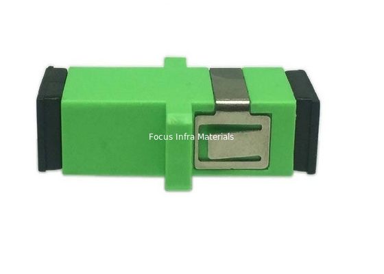 SC APC Simplex SM with Metal Clips with Flange Fiber Optic Adapter